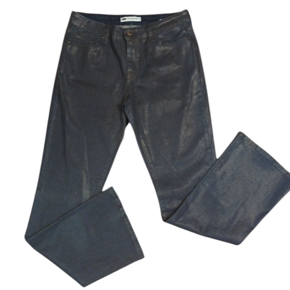 NEW Levi's Coated Dark Blue Denim Jeans Women's Mid Rise Boot Cut Skinny Jeans